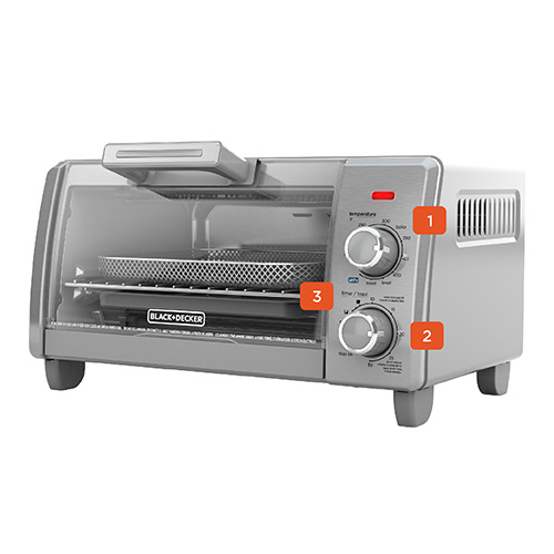 TO1787SS | Crisp 'N Bake™ Air Fry 4-Slice Toaster Oven | BLACK +